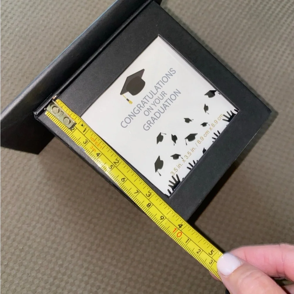 Black Minimalist Picture Frame with Graduation Theme